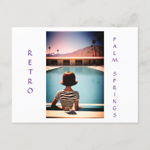 Tarjeta postal Retro Palm Springs Poolside Persona