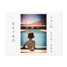 Tarjeta postal Retro Palm Springs Poolside Persona