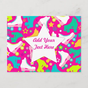Tarjeta postal retro para Personalizado rosa calie
