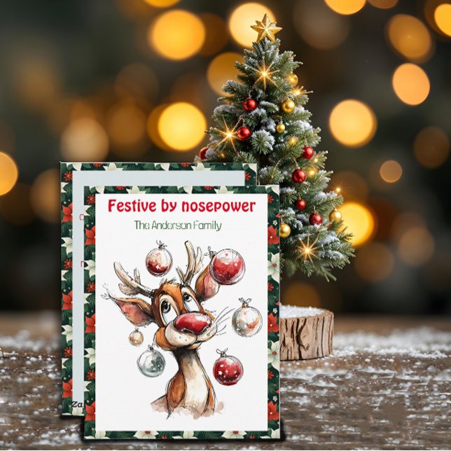 Tarjeta postal retro roja de deseo de Navidad de r (Subido por el creador)