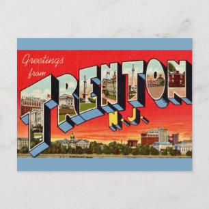Tarjeta postal retro Trenton NJ