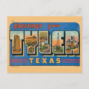 Tarjeta postal retro Tyler TX