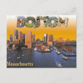 Tarjeta postal retro vintage de Boston