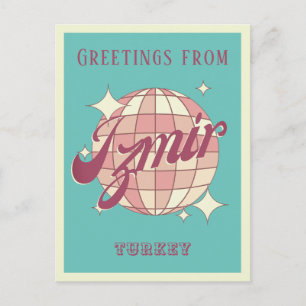 Tarjeta postal retro vintage de Esmirna Turquía