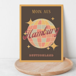 Tarjeta postal retro vintage de Hamburgo Moin Deut