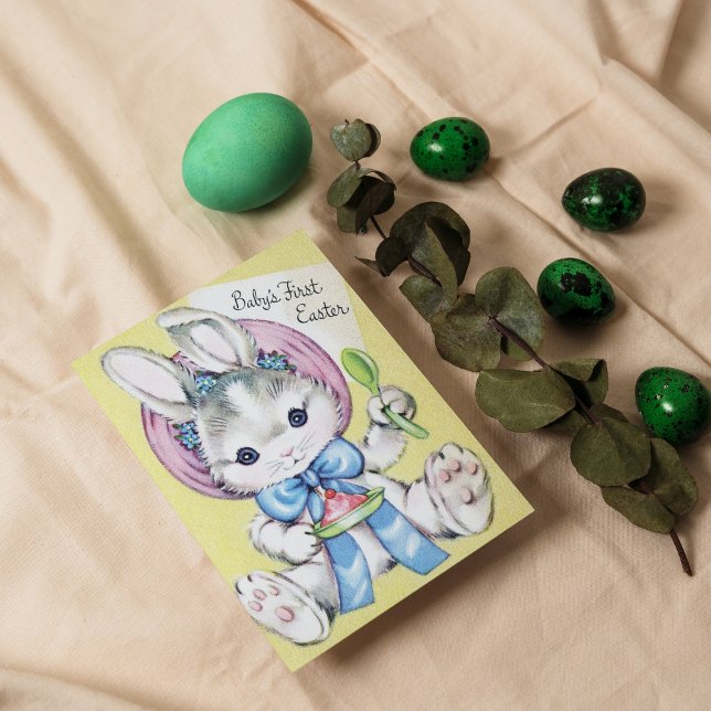Tarjeta postal retro vintage de la primera Pascua  (Subido por el creador)