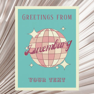 Tarjeta postal retro vintage de Luxemburgo Luxembu
