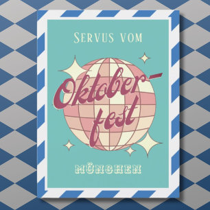 Tarjeta postal retro vintage de Oktoberfest octobe