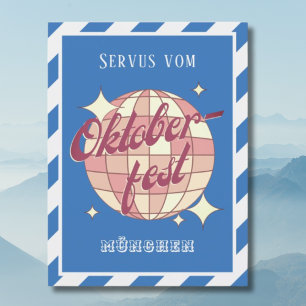 Tarjeta postal retro vintage de Oktoberfest octobe