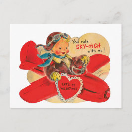 Tarjeta postal retro vintage para niños de San Val