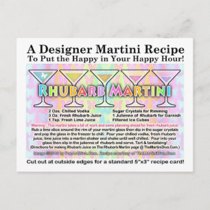 Tarjeta postal Rhubarb Spring Martini
