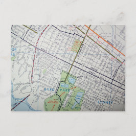 Tarjeta postal RICHMOND, VA Vintage Map