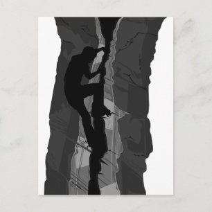 Tarjeta postal Rock Climber Bouldering