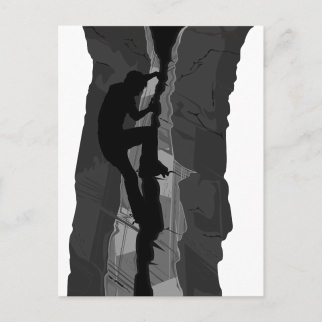 Tarjeta postal Rock Climber Bouldering (Anverso)