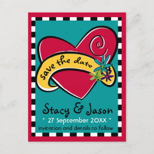 Tarjeta postal Rockin' Tattoo "Save the Date"