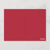 Tarjeta Postal Roja Sólida Brillante Personalizabl