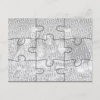 Tarjeta postal rompecabezas de foto personalizada