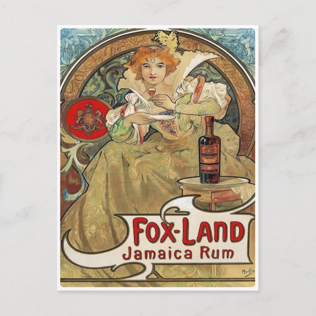 Tarjeta postal - Ron Jamicce Art Nouveau (Anverso)