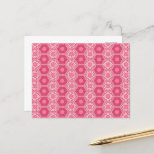 Tarjeta postal rosa desolada inspirada en el papel