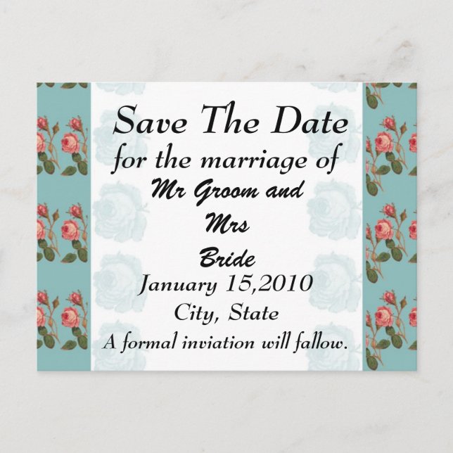 Tarjeta postal Rosa Roja Salva el Día (Anverso)