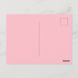 Tarjeta Postal Rosa Sólido Diseño de Saludo Person