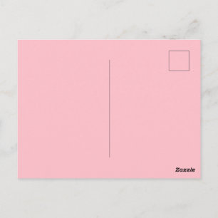 Tarjeta Postal Rosa Sólido Diseño de Saludo Person