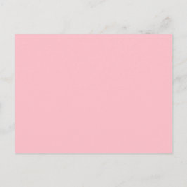 Tarjeta Postal Rosa Sólido Diseño de Saludo Person