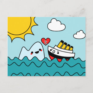 Tarjeta postal rota de Iceberg, barco Titanic de K