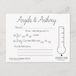 Tarjeta postal RSVP (Boda)