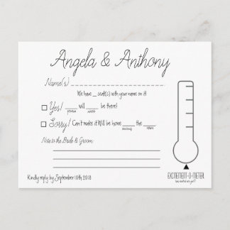 Tarjeta postal RSVP (Boda)