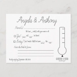 Tarjeta postal RSVP (Boda)