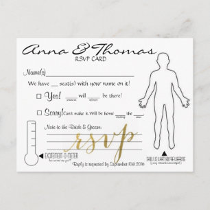 Tarjeta postal RSVP (Boda)