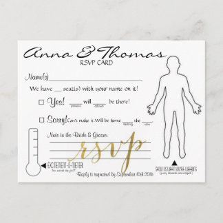 Tarjeta postal RSVP (Boda)