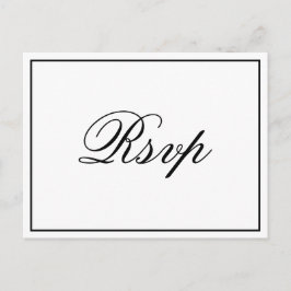 Tarjeta postal RSVP con guión elegante
