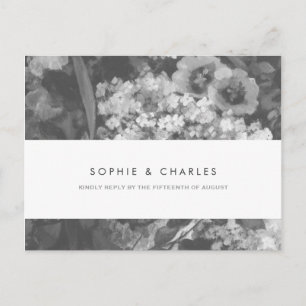 Tarjeta postal RSVP de boda elegante subestimada