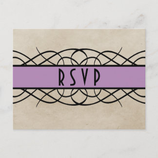Tarjeta postal RSVP de borde violento