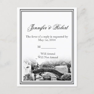 Tarjeta postal RSVP de la boda de destino de San A