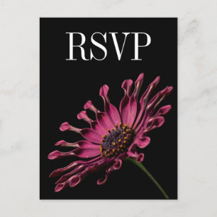 Tarjeta postal RSVP de la boda de la marchita rosa