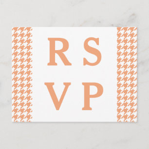 Tarjeta postal RSVP de la boda de la naranja Hound