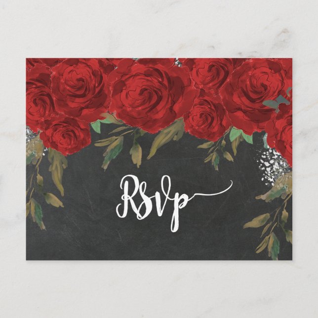 tarjeta postal rsvp de la boda de los florines de  (Anverso)