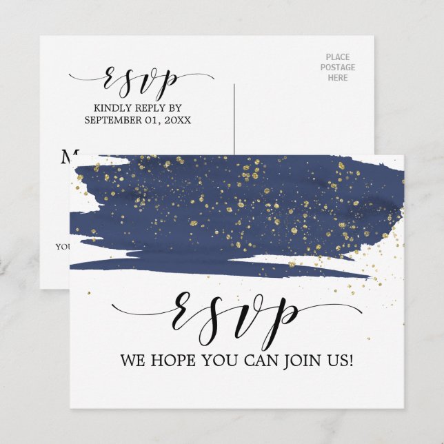 Tarjeta postal RSVP de la solicitud de canción acu (Anverso / Reverso)
