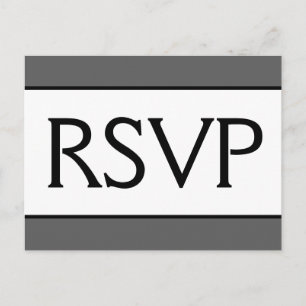 Tarjeta postal "RSVP" de lujo y respetable