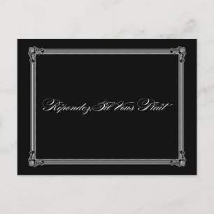 Tarjeta postal RSVP de matrimonio de estilo Poster