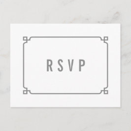 Tarjeta postal RSVP de matrimonio de Moda de deco 