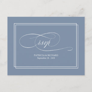 Tarjeta postal RSVP de matrimonio simple y elegant