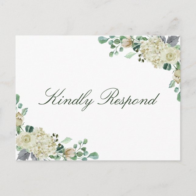 Tarjeta postal RSVP de Megan Simple Boda (Anverso)