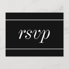 Tarjeta postal RSVP de moda antigua