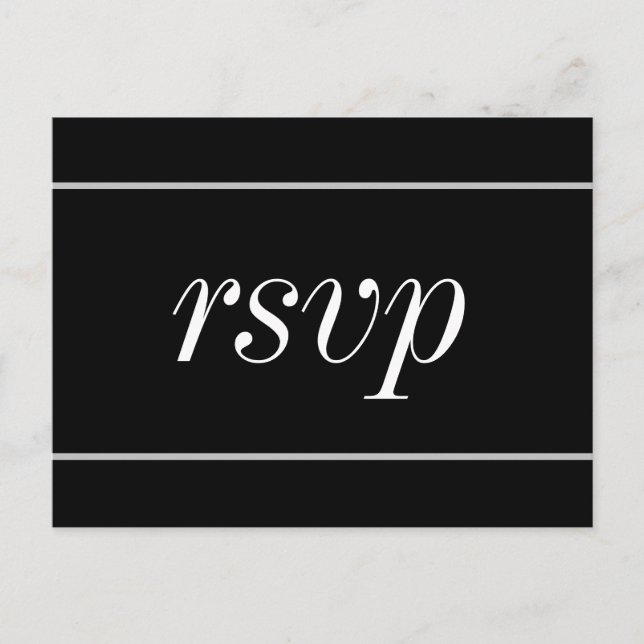 Tarjeta postal RSVP de moda antigua (Anverso)