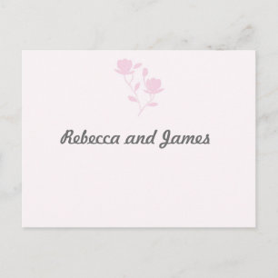 Tarjeta postal RSVP de Rosa de indemnidad (rosa)