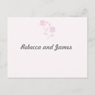 Tarjeta postal RSVP de Rosa de indemnidad (rosa)